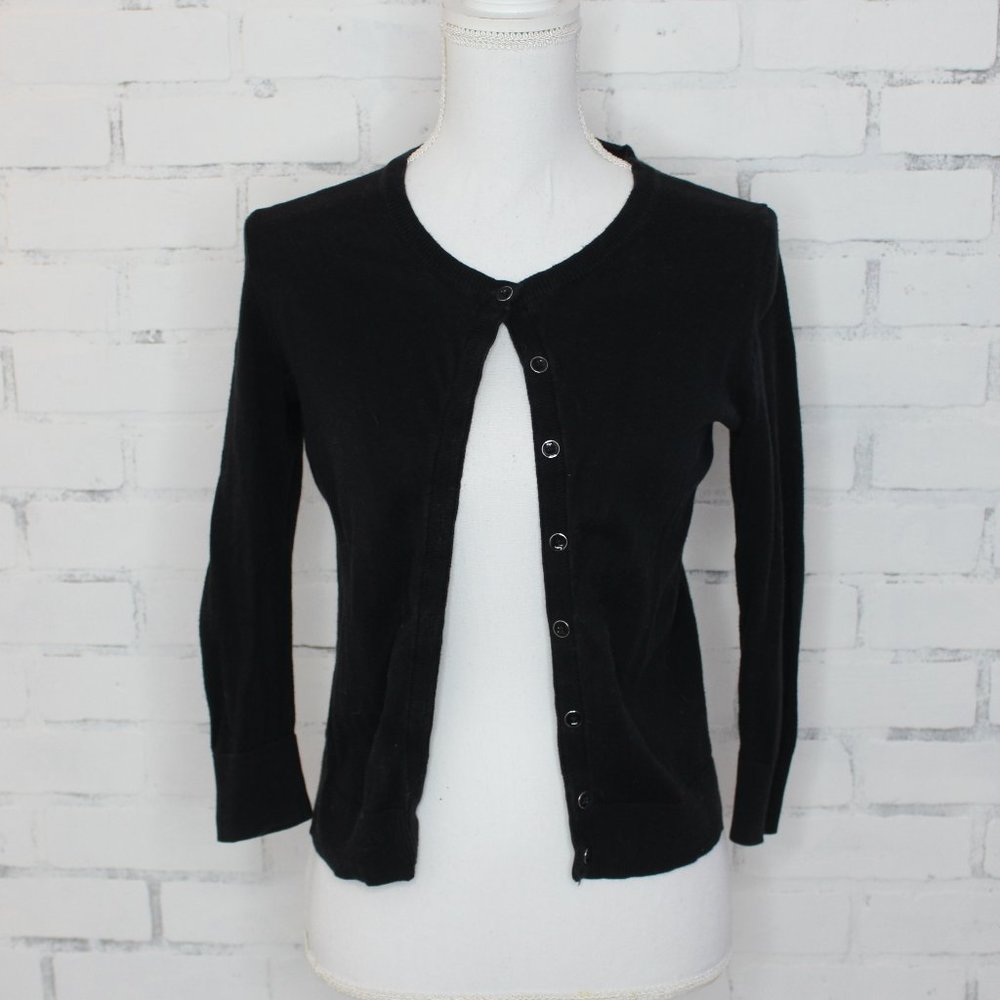 Gap Black Button Up Cardigan Sweater